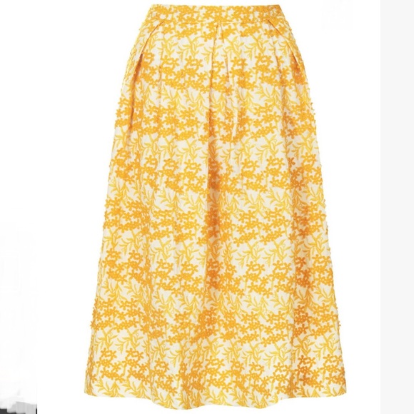 Topshop Dresses & Skirts - Topshop Embroidered Daisy Midi Skirt